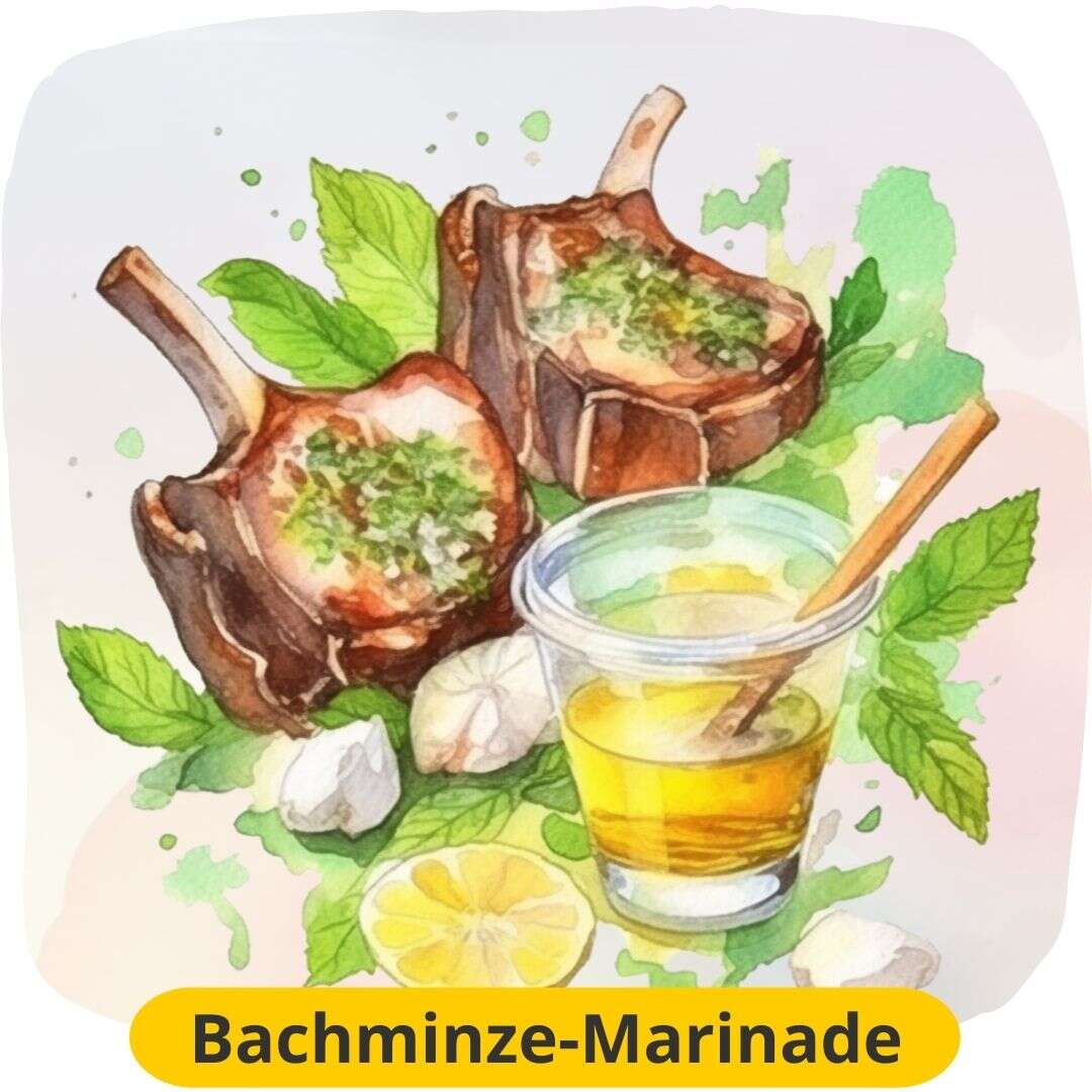 Bachminze-Marinade für Lammkoteletts