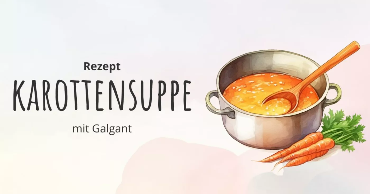 Titelbild: Galgant-Karottensuppe nach Hildegard
